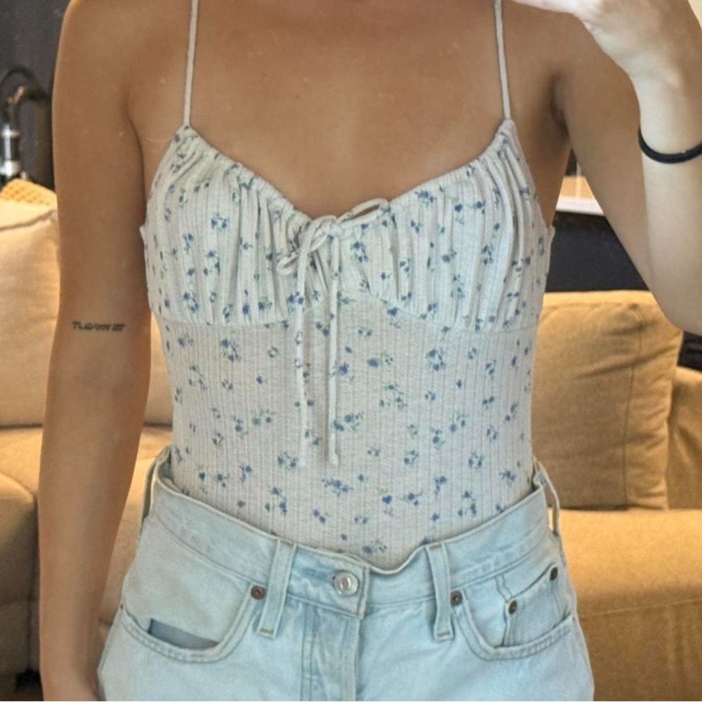 Princess‎ Polly Floral Print Women's Bodysuit Sz 8
